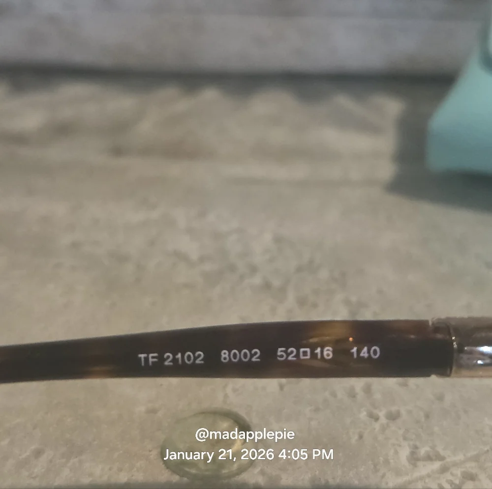 Tiffany & Co. TF2102 Roman Numeral Luxury Eyeglasses Frame Only Tortoise #164